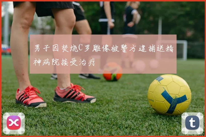 男子因焚烧C罗雕像被警方逮捕送精神病院接受治疗